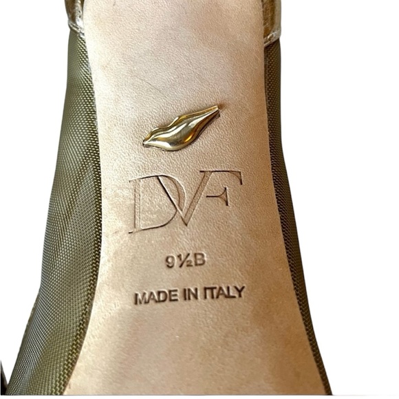 DVF Gold Mesh Stiletto Heels 9.5 - Picture 7 of 11
